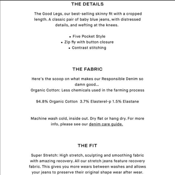 Good American Good Legs Crop Distressed Jeans in Light Blue  Size 2 / 26 NWT - Picture 7 of 7